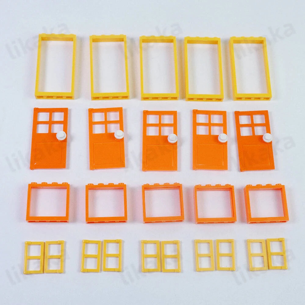MOC City Friends House Door Window Set Building Blocks Toys