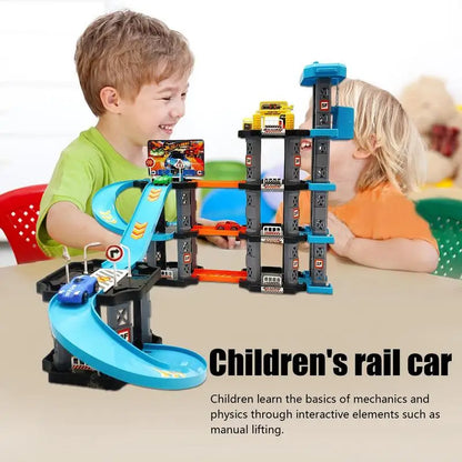 Car Racing Track Ramp Toy Children Garage Catapult Track Game