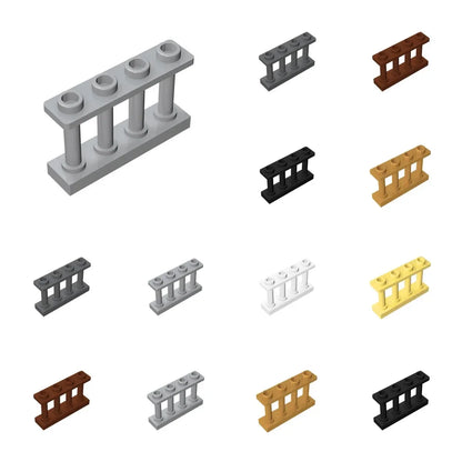 100pcs 15332 DIY Building Blocks 1x4 Railing Thick Figure