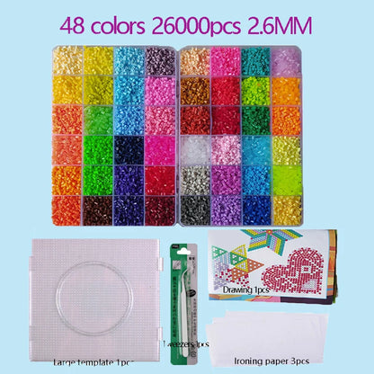2.6mm Perler Hama Beads Set 3D Puzzle Iron Beads Toy