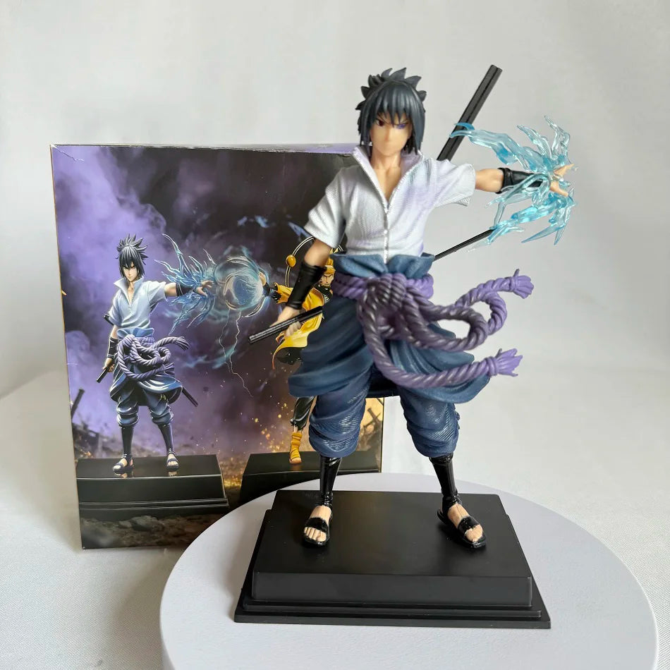 22cm Naruto Shippuden Anime Figure AK Uzumaki Naruto Uchiha Sasuke Action Model Pvc Statue