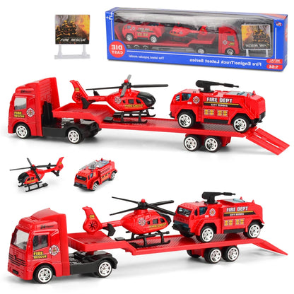 Mini Trailer Truck Toy, Alloy Plastic Construction Vehicle Truck