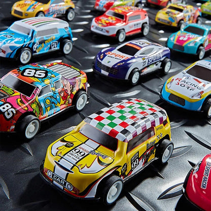 10/20/30 Pcs Alloy Pull Back Car Model Cool Boy Inertial Racing Cars with Storage Box