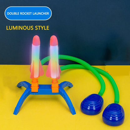 Kids Rocket Launcher Step Pump Power Air Pressed Stomp