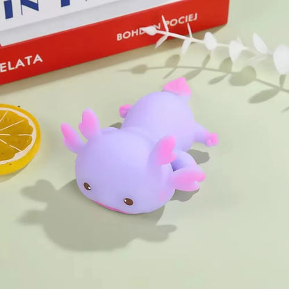 1/4pcs Axolotl Squeeze Ball Cute Fish Relax Cartoon Antistress Squishy
