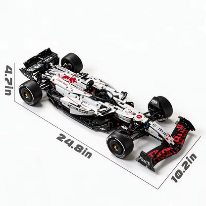 1:8 Technical Classic Performance RB21 White Bull Sports Car Building Blocks