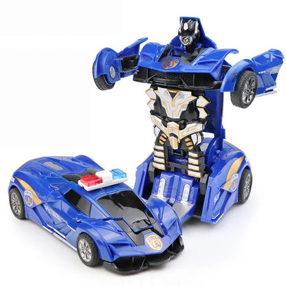Mini 2 In 1 Car Toys One-key transformable Car Toys Automatic  Robot
