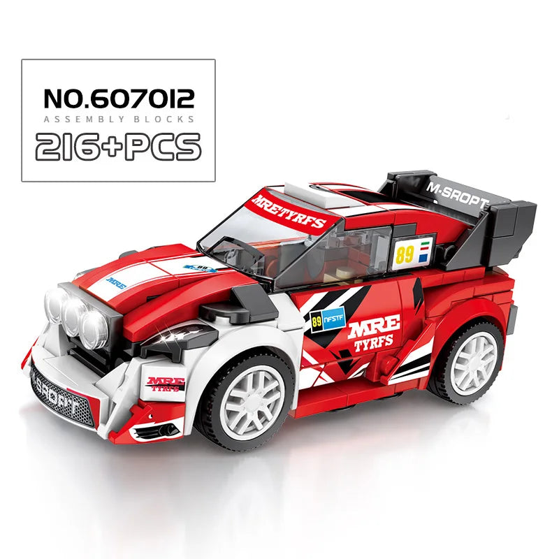 City Speed Racing MOC Car Sports Building Blocks Bricks Classic