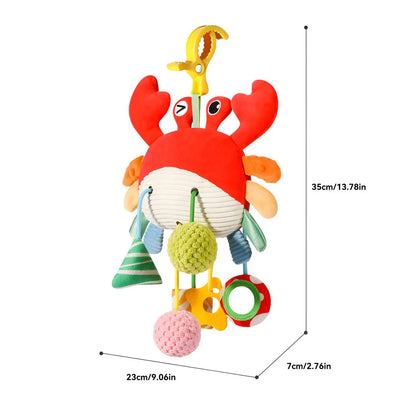 Baby Soothing Toy Crab Pull-String Stroller Charm