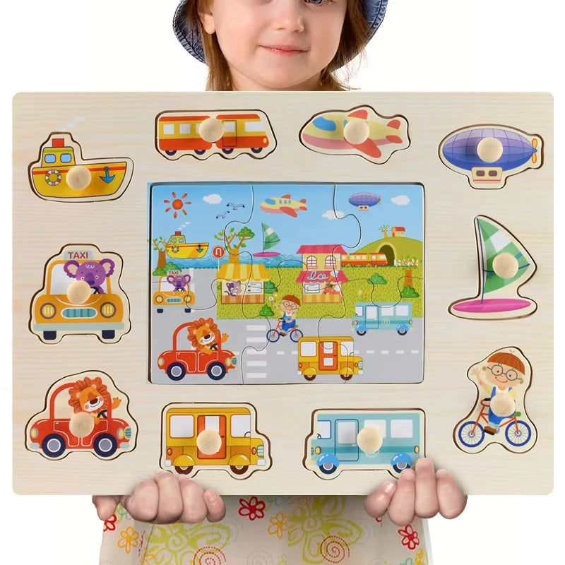 Wooden Puzzles Children Montessori Toys