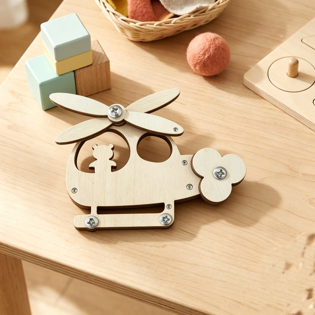 DIY Montessori Busy Board Accessories, Wooden Sensory Educational Toy