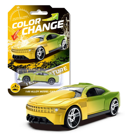 1:64 Color Change Alloy Car Toys for Kids Temperature Sensing Inertial Pull Back