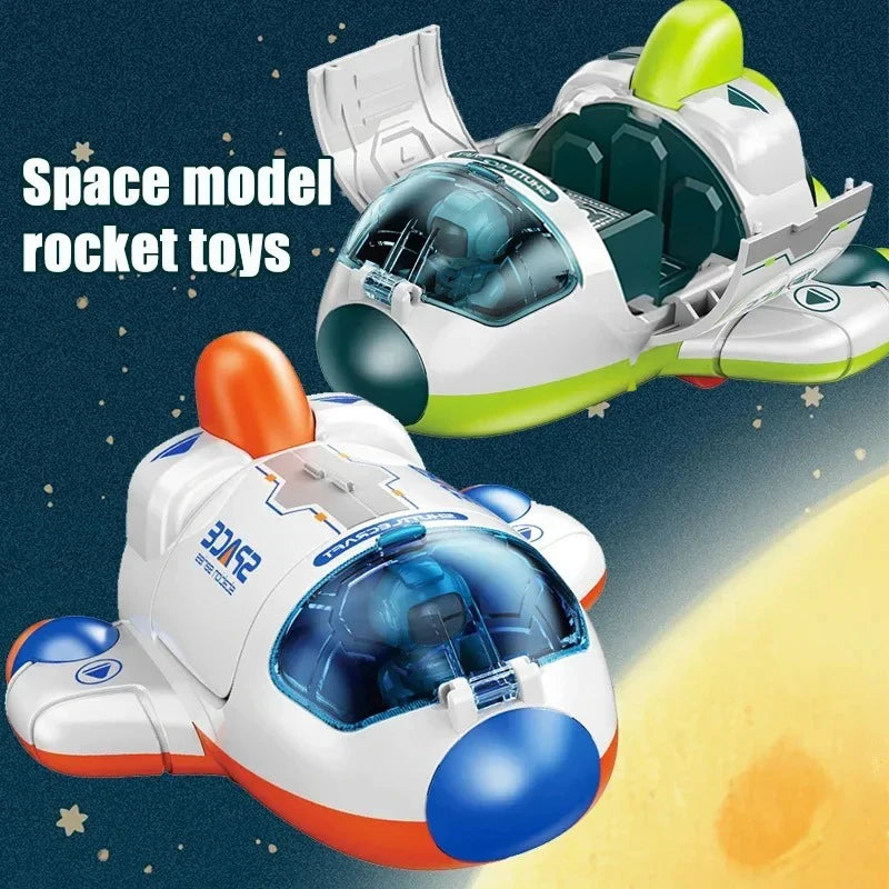 Children Puzzle Space Toy Car Simulation Model Astronaut Rocket