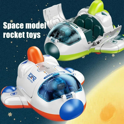 Children Puzzle Space Toy Car Simulation Model Astronaut Rocket