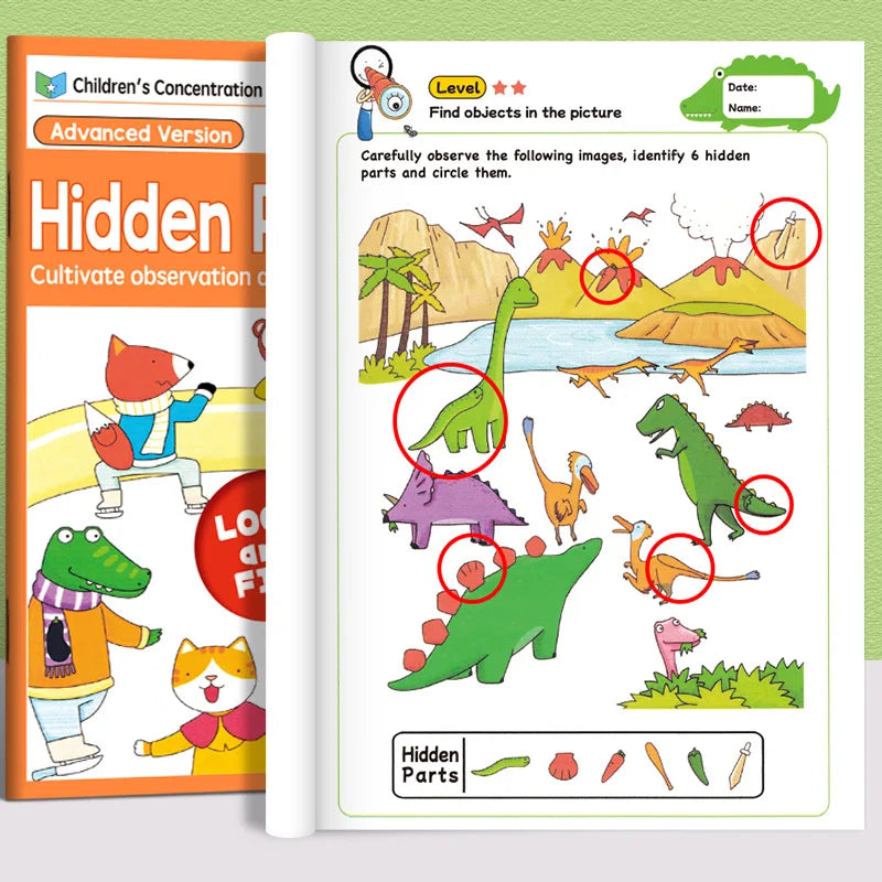 Find Hidden Pictures Matching Game Montessori Kids Visual Tracking Concentration Trainting