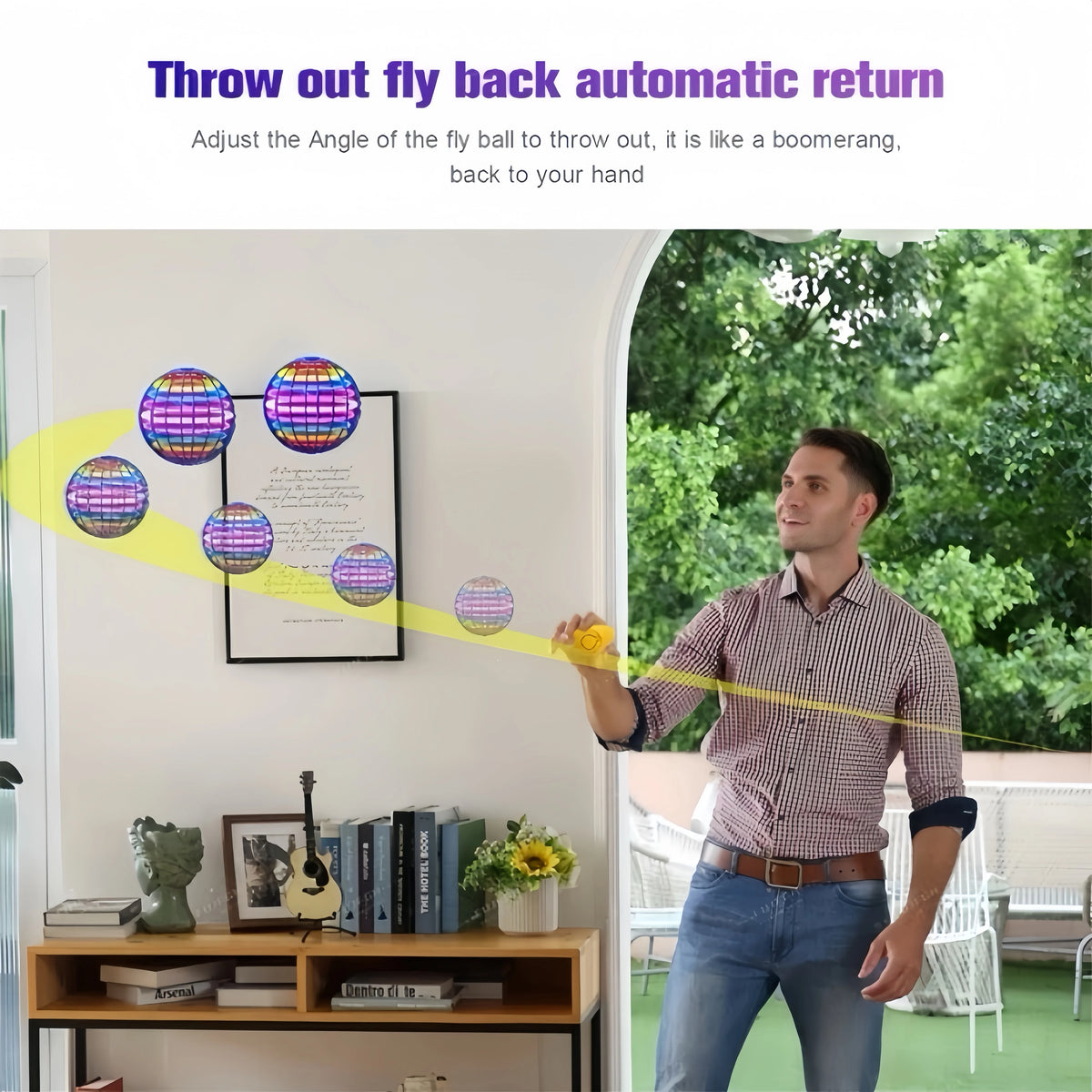 Flying Ball Boomerang Flyorb Magic With LED Lights Drone Hover Ball