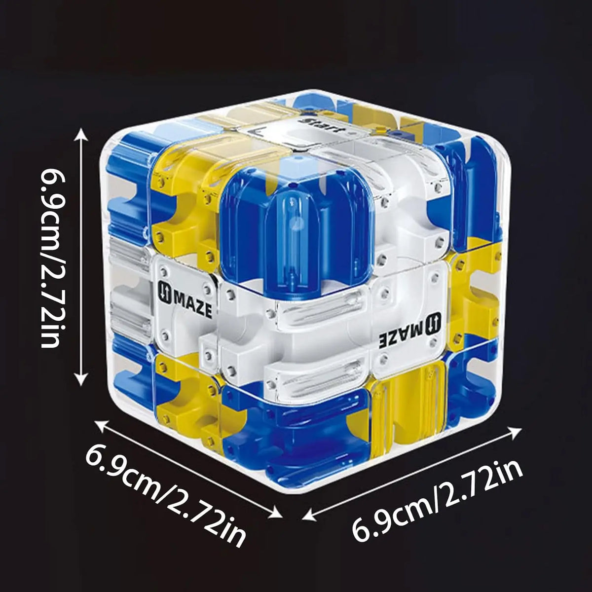 Novelty Fun 3D Maze Ball Interactive Puzzle Roller Cube STEM Learning Toy