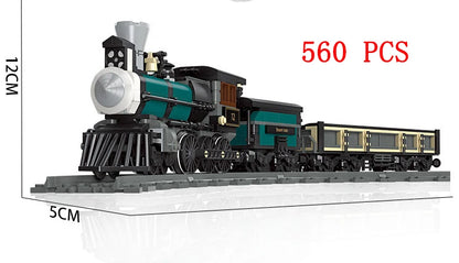 City Train Set Steam Bullet Vehicle Cargo Railway Station