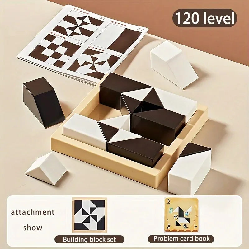 120 Level Hidden Blocks Puzzle Toy Enhances Logic Spatial Reasoning Educational