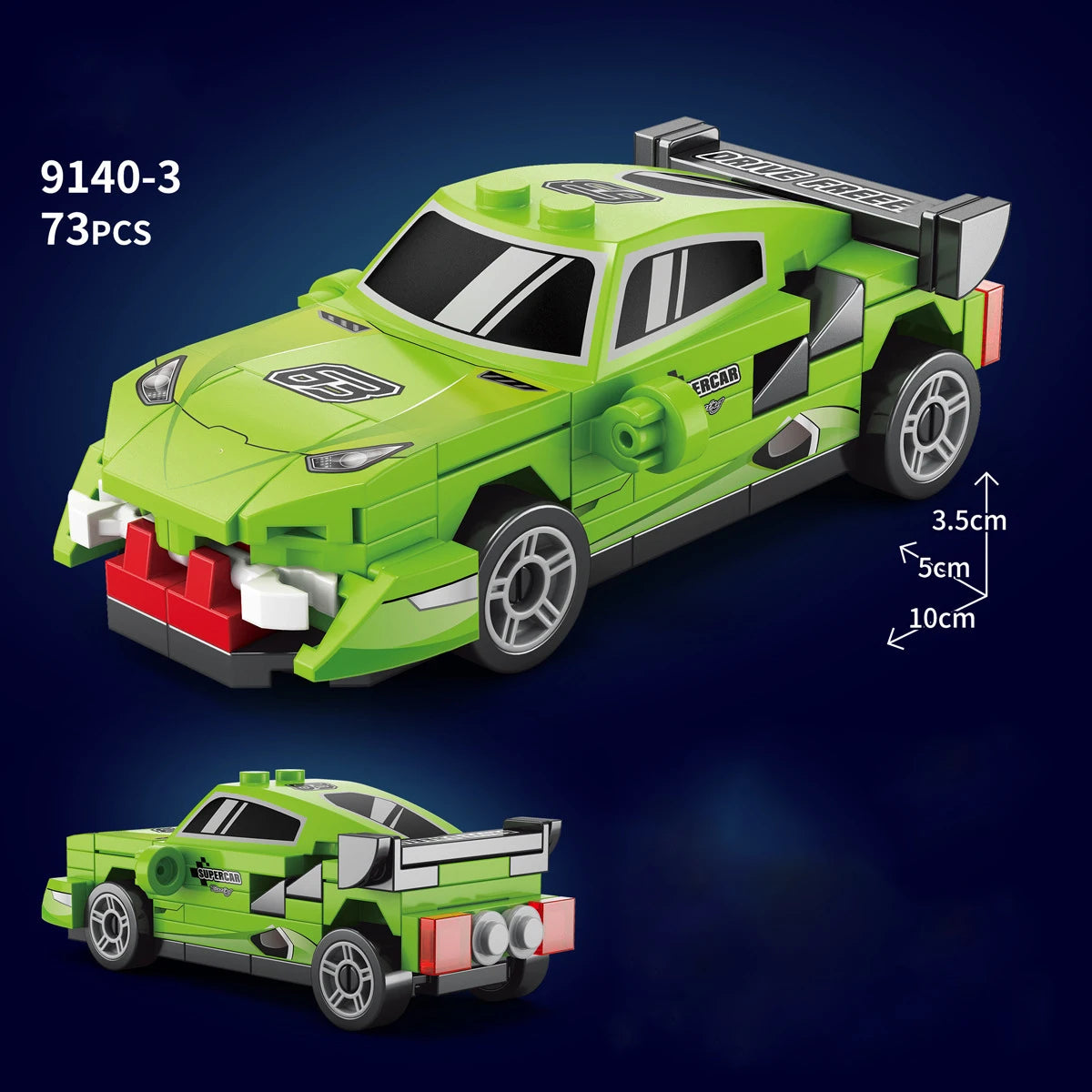 City Speed Racing MOC Car Sports Building Blocks Bricks Classic