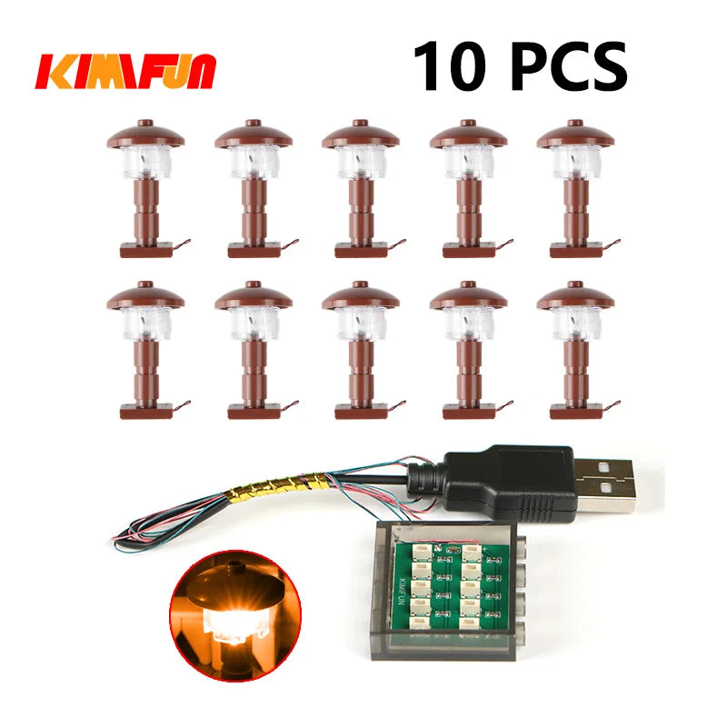 10PCS 0.8mm Pin RGB LED For LEGO Building Blocks