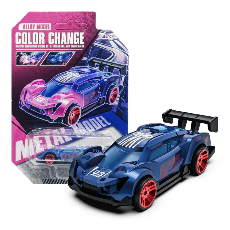 1:64 Color Change Alloy Car Toys for Kids Temperature Sensing Inertial Pull Back