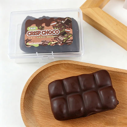 Crispy Clay Filled Chocolate Squishy Fidget Squeeze Toy Crunch Texture
