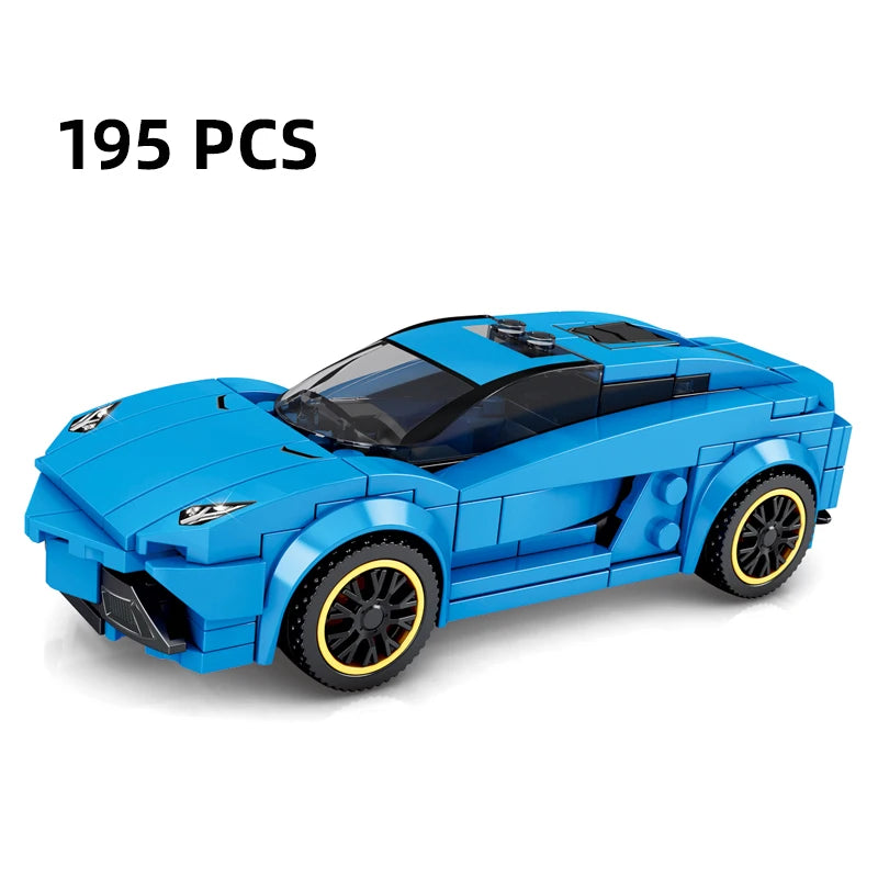 City Speed Racing MOC Car Sports Building Blocks Bricks Classic