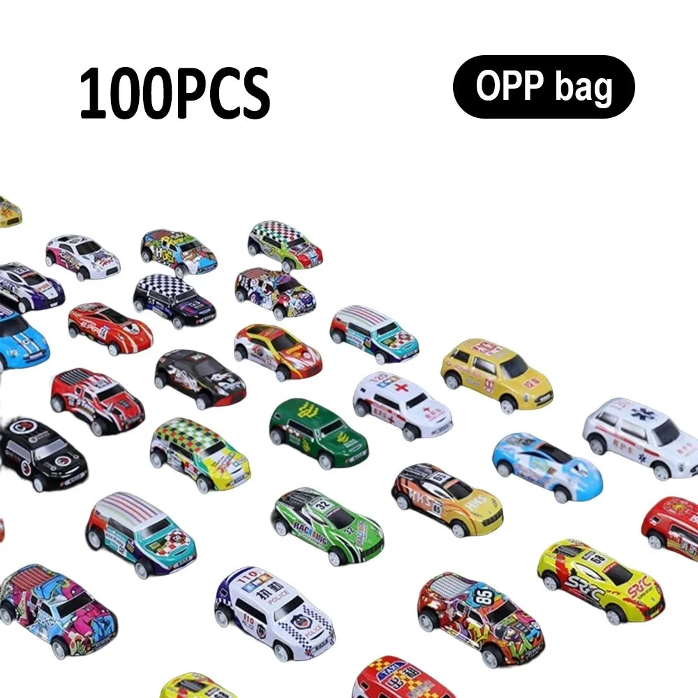 Alloy Pull Back Cars Kids Mini Metal Vehicles Toy Set