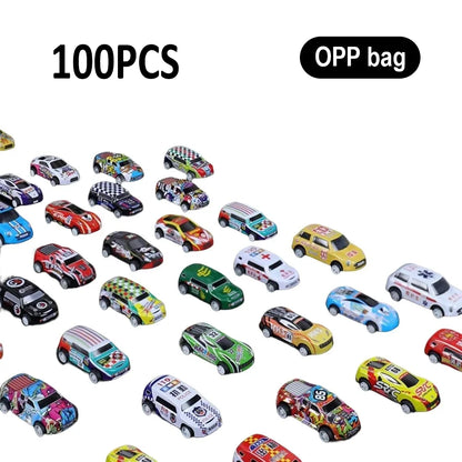 Alloy Pull Back Cars Kids Mini Metal Vehicles Toy Set