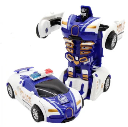 Mini 2 In 1 Car Toys One-key transformable Car Toys Automatic  Robot