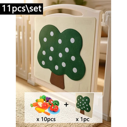 Baby Felt Board Play Food Toys Wall Sticker Fruits Vegetables