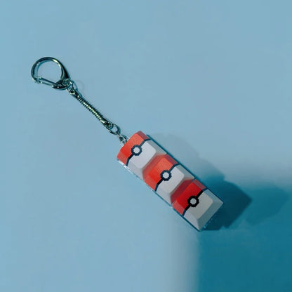 Pokeball Light Up Keyboard Key Keychain Stress Relief