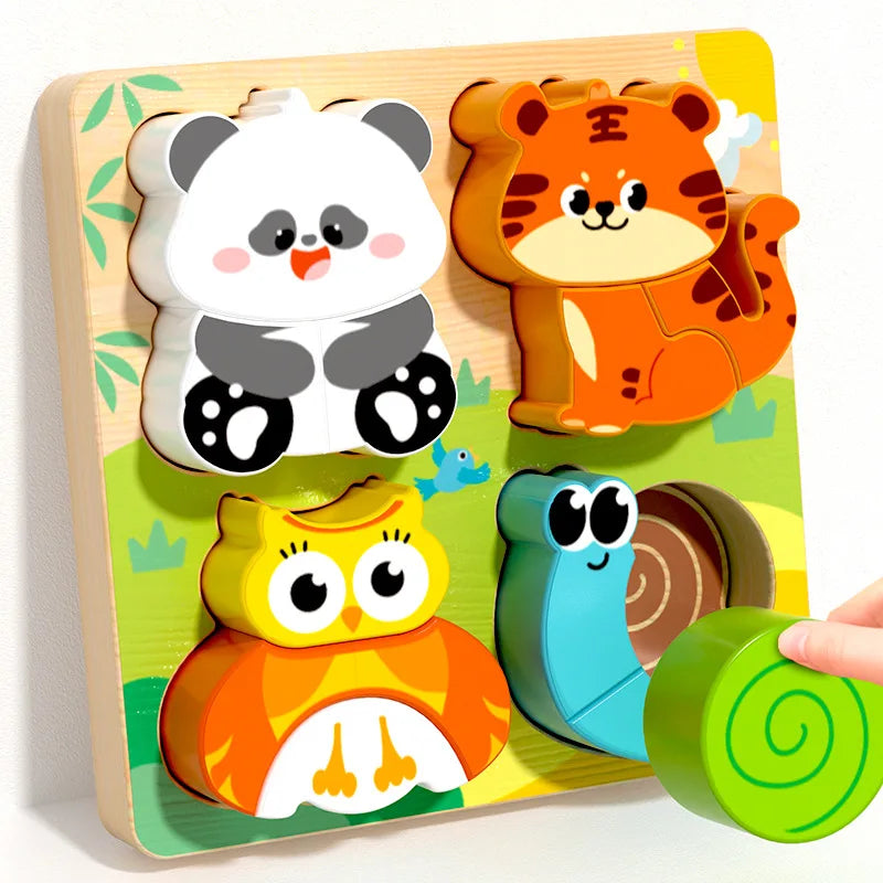 Wooden Puzzles Children Montessori Toys
