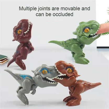 20-5PCs Funny Finger Biting Dinosaur Tyrannosaurus Model Toys for Kids
