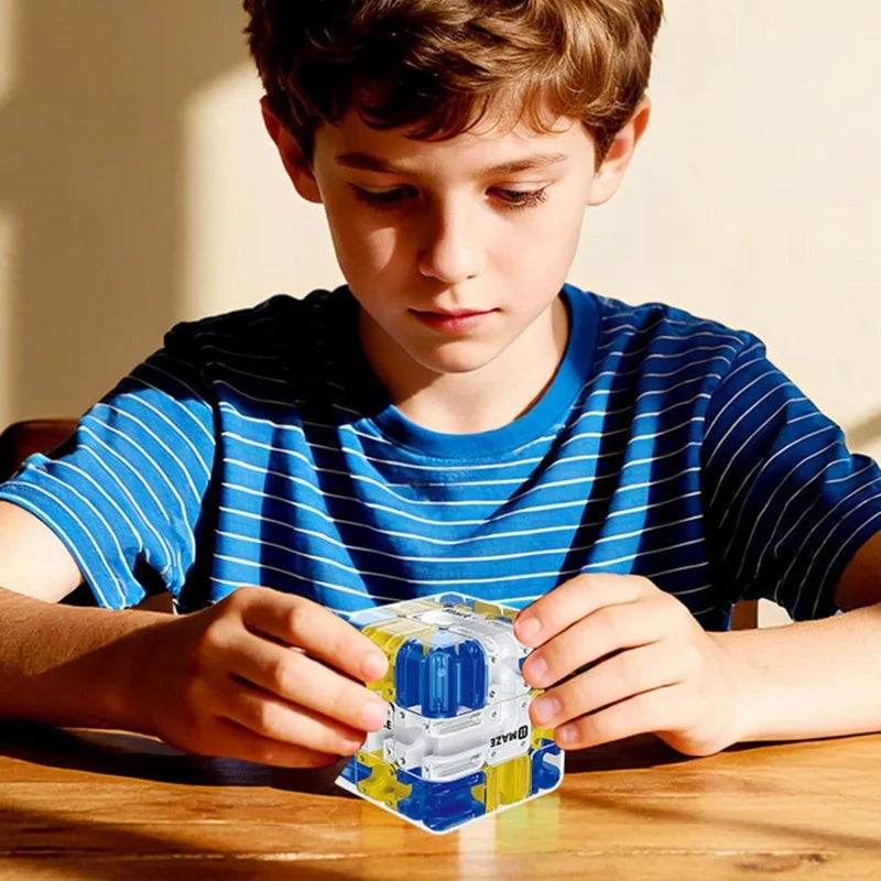 Novelty Fun 3D Maze Ball Interactive Puzzle Roller Cube STEM Learning Toy