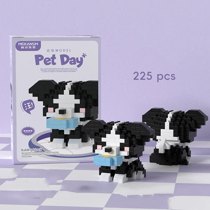 18 New Pet Cat And Dog Animal Dolls Children's Educational Building Block Toys