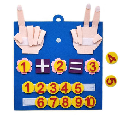 Kids Montessori Toys Felt Finger Numbers Math Toy Children Counting Early Learning Educational Toy