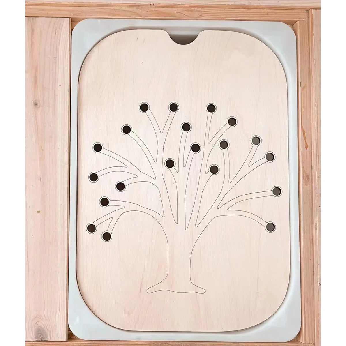 Children's Sensory Tray Table Game Wooden Tile