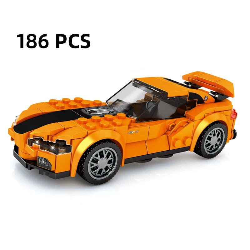 City Speed Racing MOC Car Sports Building Blocks Bricks Classic