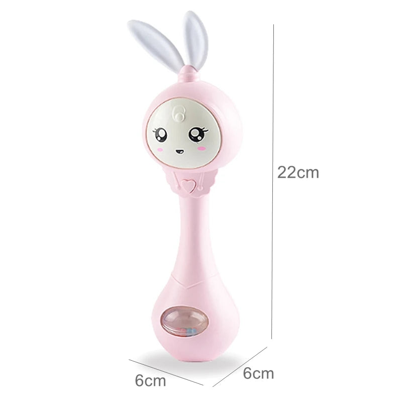 Music and Shine Rattle Toys Rabbit Intelligent Baby Rattles Smart Bunny