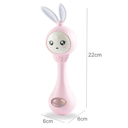 Music and Shine Rattle Toys Rabbit Intelligent Baby Rattles Smart Bunny