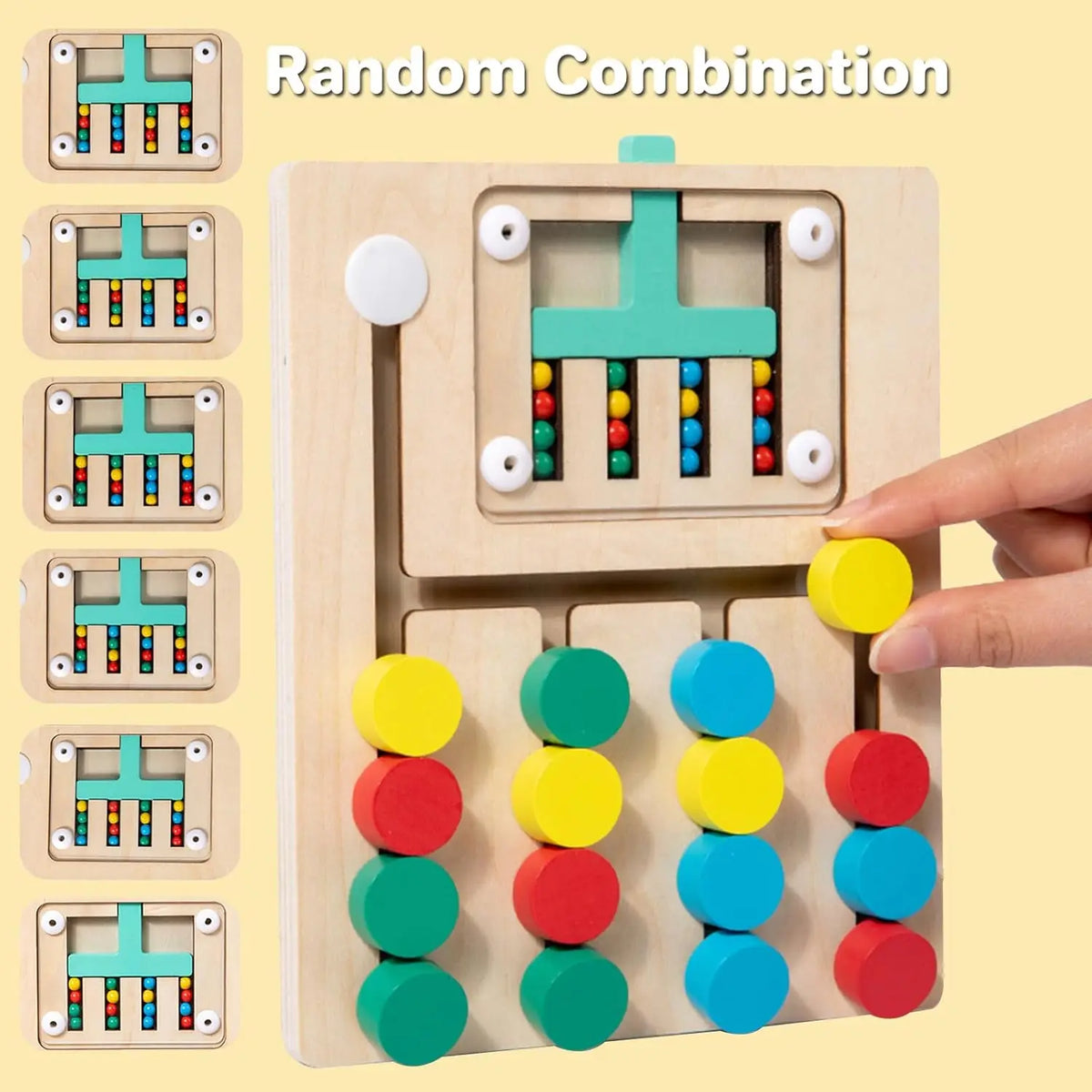Montessori Wooden Color Matching Puzzles Preschool Learning Toys