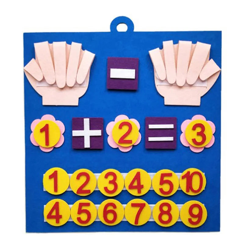 Kids Montessori Toys Felt Finger Numbers Math Toy Children Counting Early Learning Educational Toy