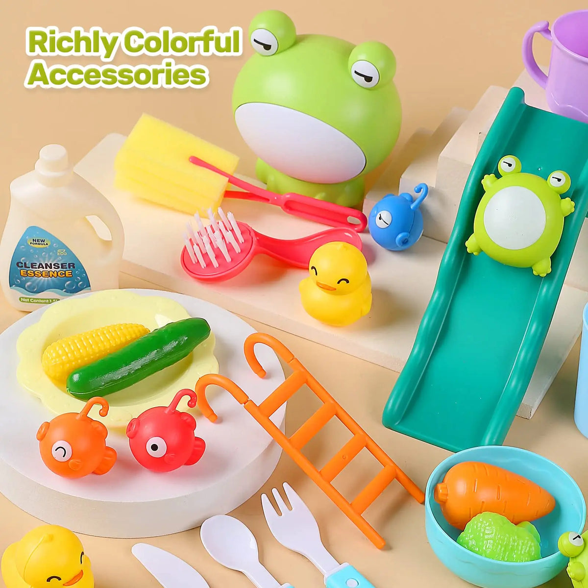 Kids Electric Kitchen Sink Toys with Running Water