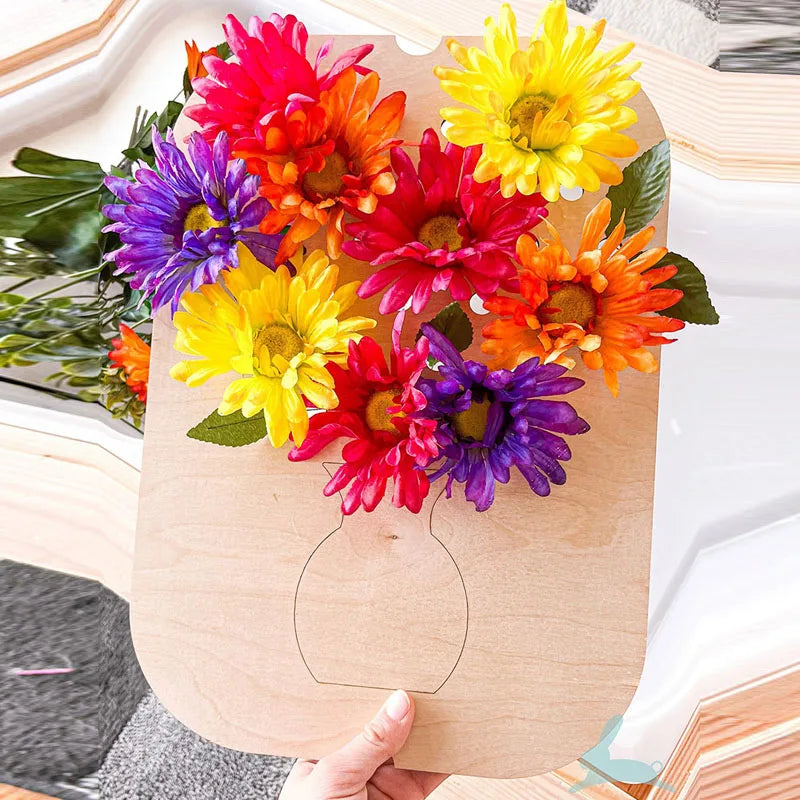 Children's Sensory Tray Table Color Hairball Game Wooden Tile Montessori