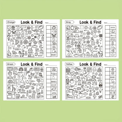 Look & Find Visual Puzzle Book for Kids with Color & Shape Search Activities