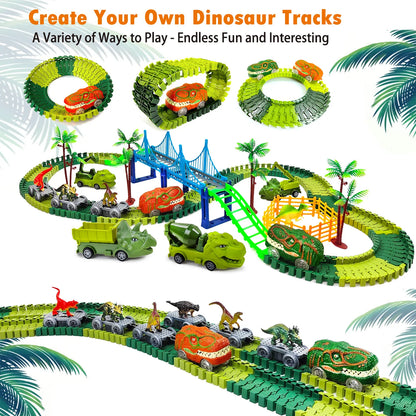 Children Electric Magic Climbing Dinosaur Track Toy Engineering Car Kids Track