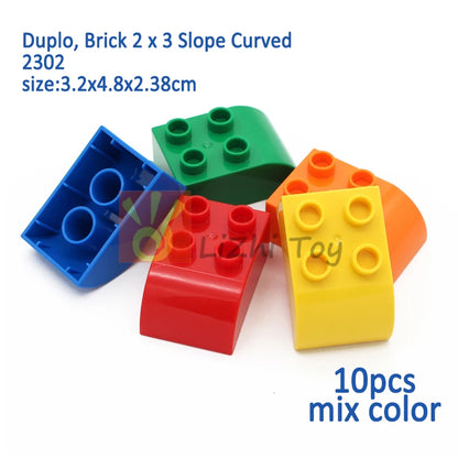 MOC Big Size Building Blocks Bricks Slope Windows Door Car