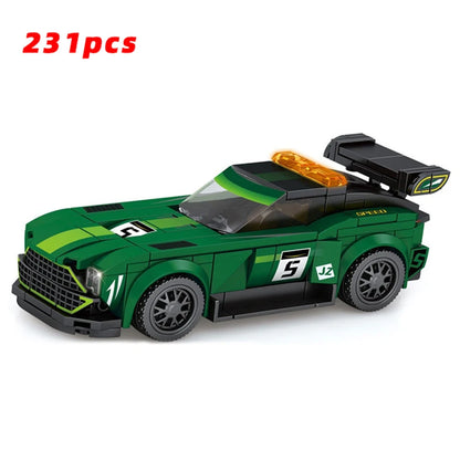 City Speed Racing MOC Car Sports Building Blocks Bricks Classic